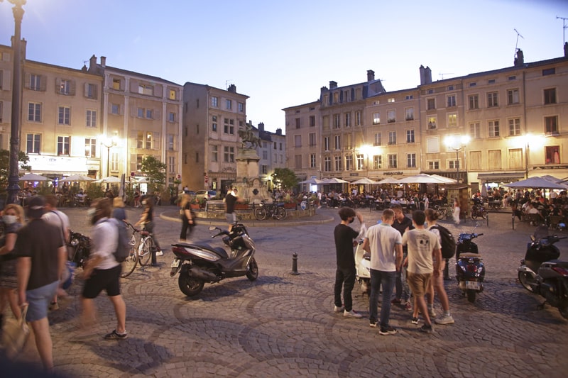 Nancy, terrasses nocturnes