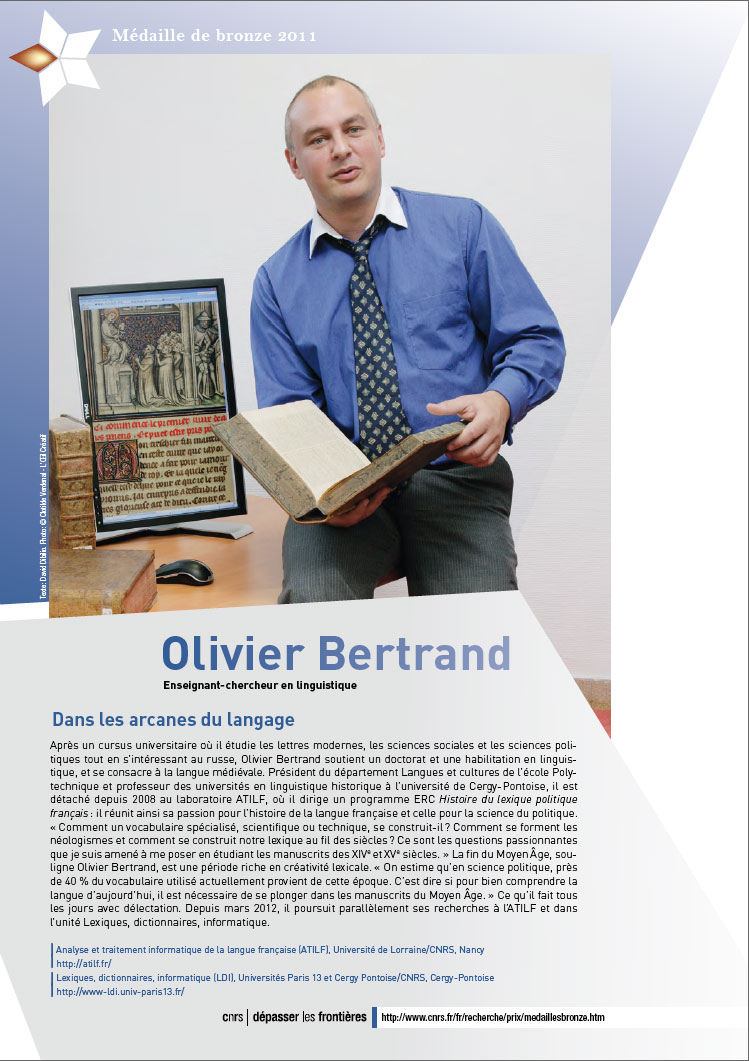 CNRS - chercheur Olivier Bertrand